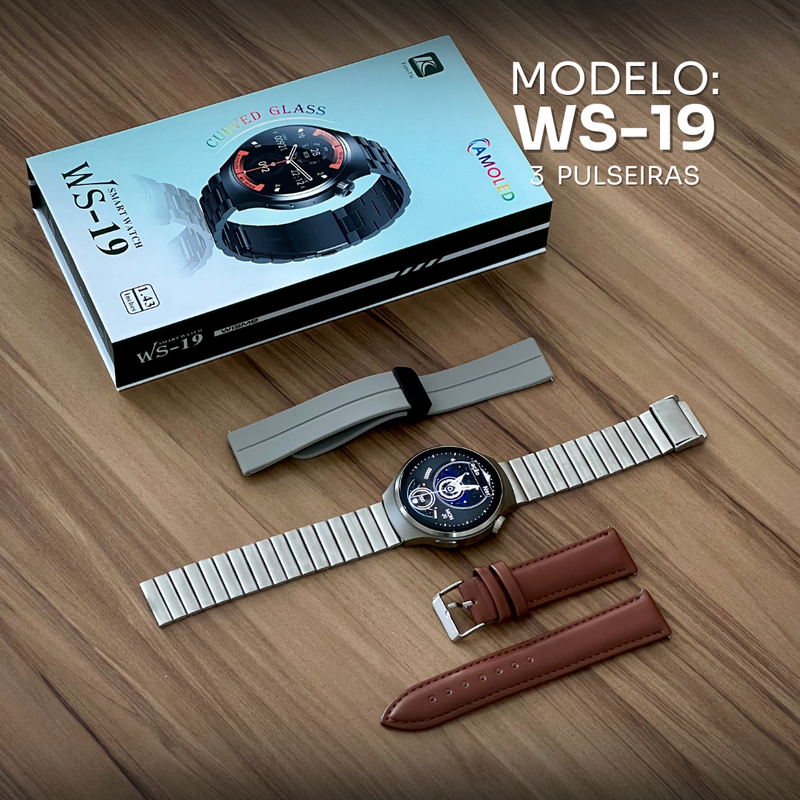 WS-19 | 3 Pulseiras Tela Nível Amoled