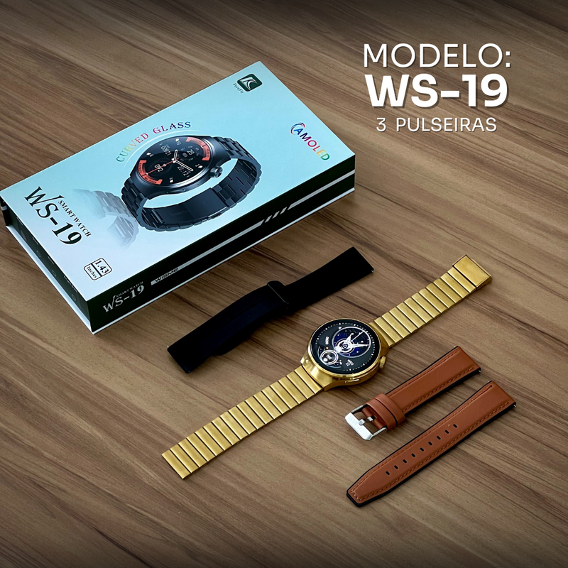 WS-19 | 3 Pulseiras Tela Nível Amoled