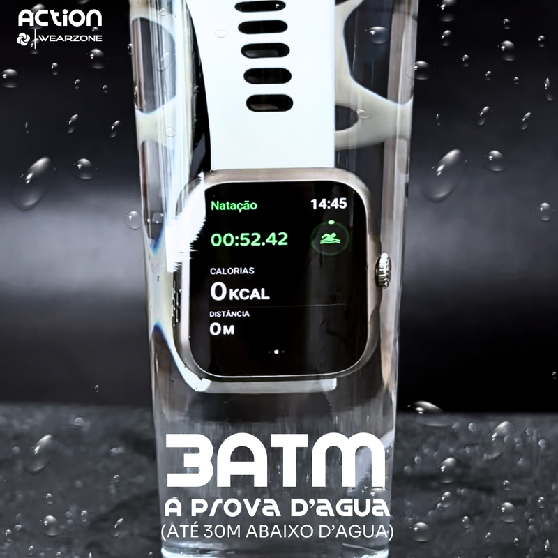 ACTION WEARZONE | Smartwatch Esportivo | A PROVA D'ÁGUA, GPS integrado e 7 Dias de Bateria