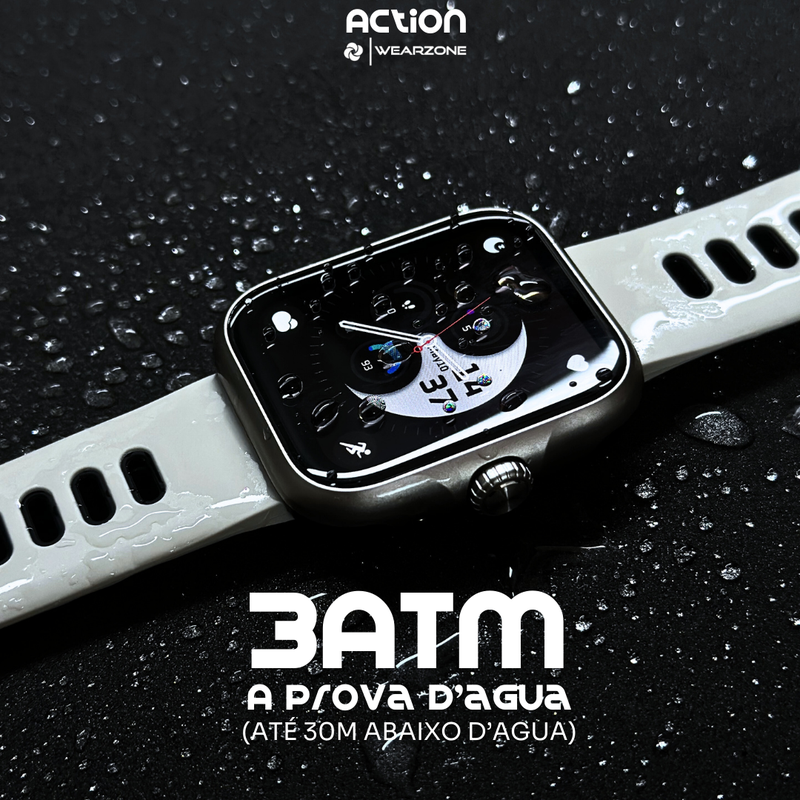 ACTION WEARZONE | Smartwatch Esportivo | A PROVA D'ÁGUA, GPS integrado e 7 Dias de Bateria