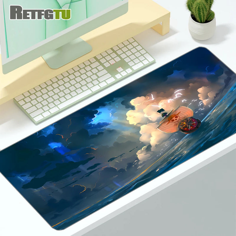 Tapete de borracha para mouse, peça única, anime japonês, para jogos, mouse pad