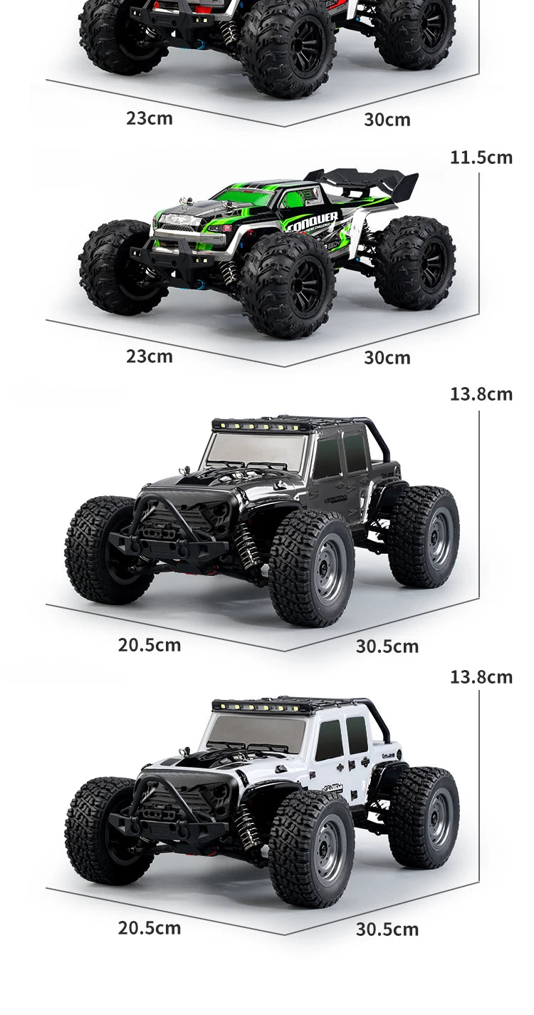 Carro de controle remoto de alta velocidade, monster truck