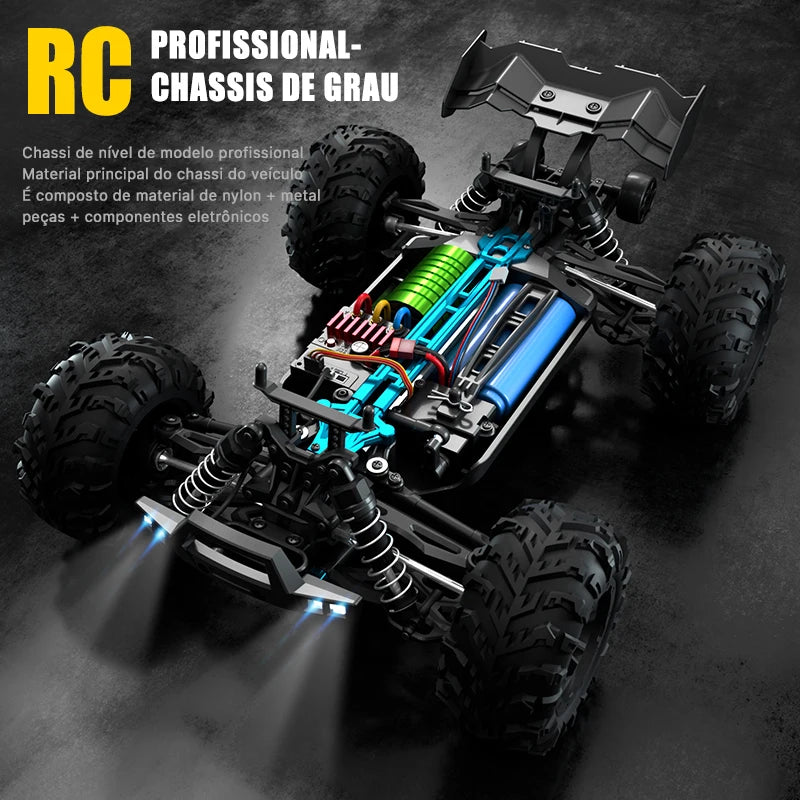 Carro de controle remoto de alta velocidade, monster truck