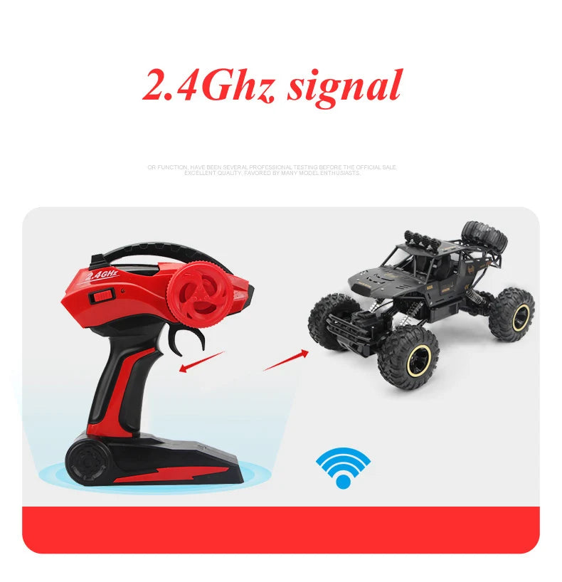 RC Car Off Road 4x4 Remote Control Cars Radio Buggy Truck Racing Drift with Led Lights Toys Gift for Boys Girls Children Kid